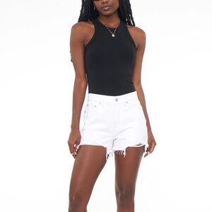 PISTOLA NOVA HIGH RISE CUT OFF SHORT PEARL DISTRESSED